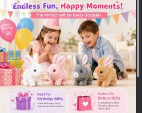 Walking Rabbit Toy for Kids - Moves with Music - Perfect Gift for Boys & Girls